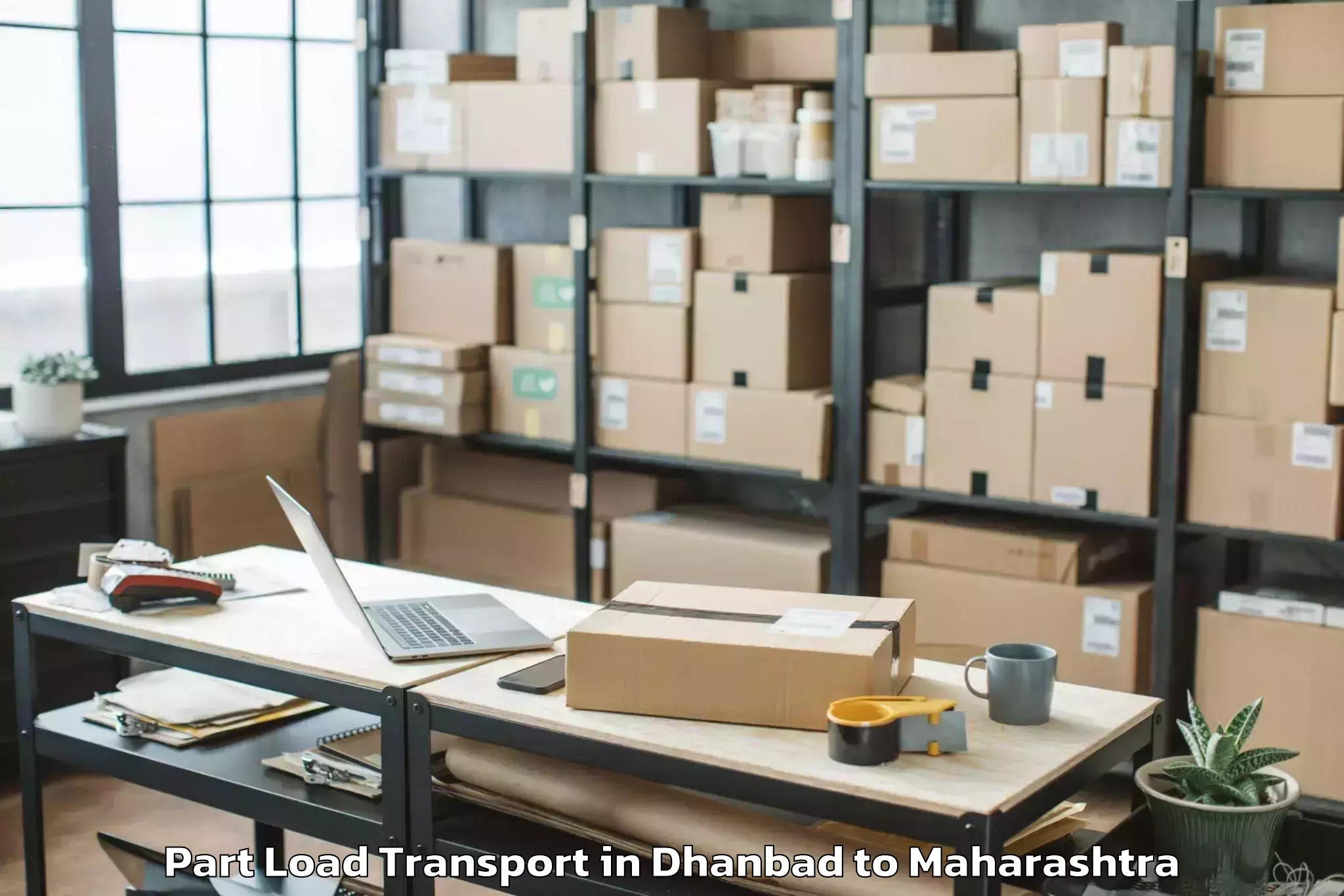 Top Dhanbad to Sironcha Part Load Transport Available